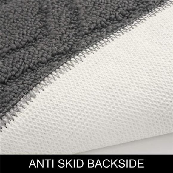 Kitchen Rug Set Anti Fatigue Mats 2 Piece Grey Washable Non Slip Floor Mat - Picture 4 of 7